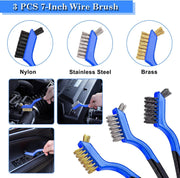 Fashion Metal Sleeve Crack Car Wash Brush Set