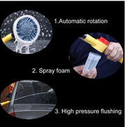 Automatic Rotating Car Washing Brush Household Portable Car Cleaning Brush Car Washing Brush Long Handle Telescopic