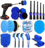 Fashion Metal Sleeve Crack Car Wash Brush Set